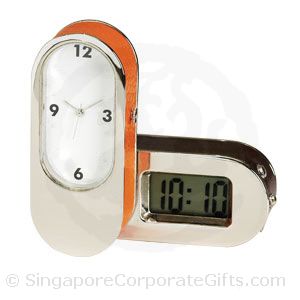 Metal Dual Travel Clock